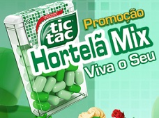 www.tictac.com.br, Promoção Tic Tac Hortelã Mix
